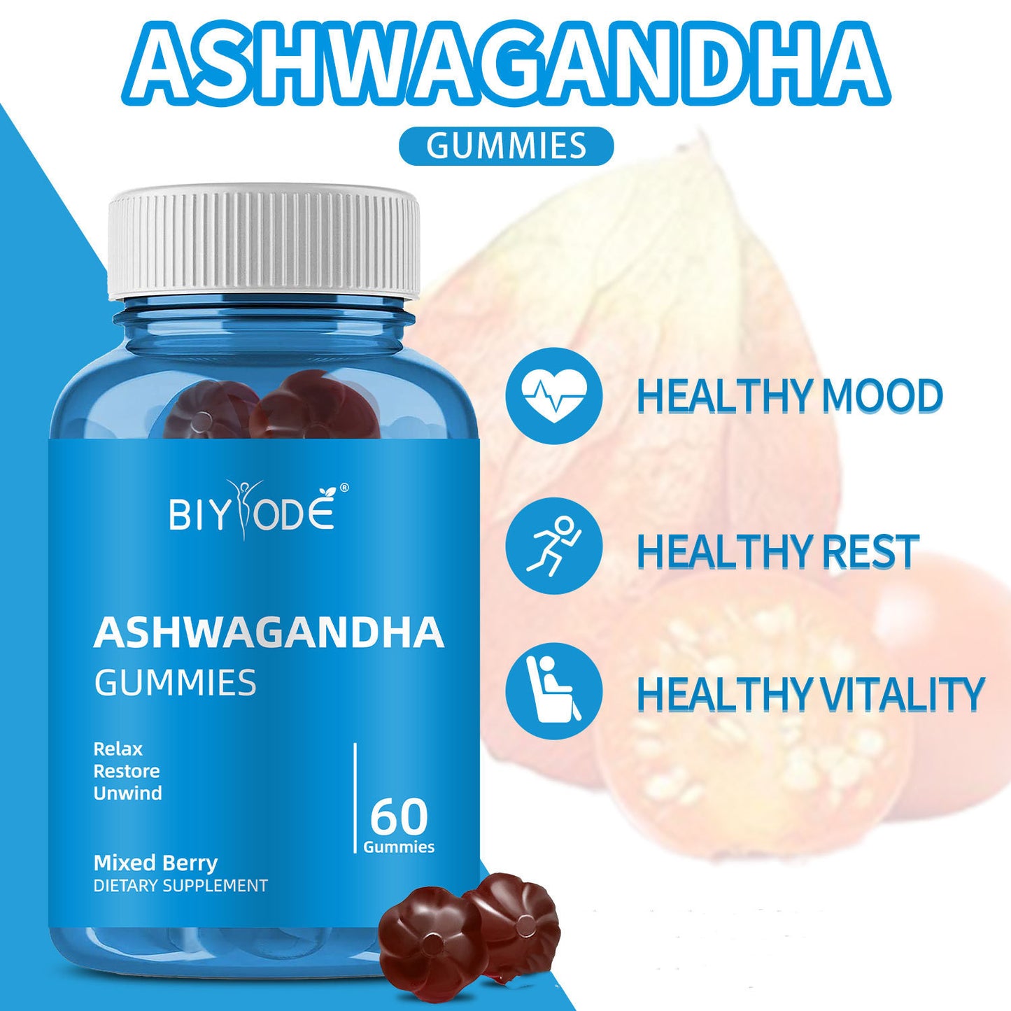 Biyode Ashwagandha 60 Gummies